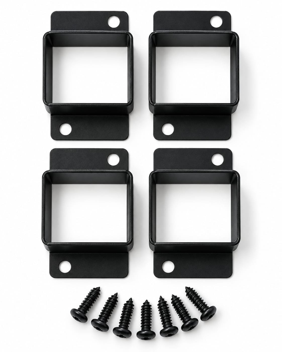 Security fence rail bracket Black