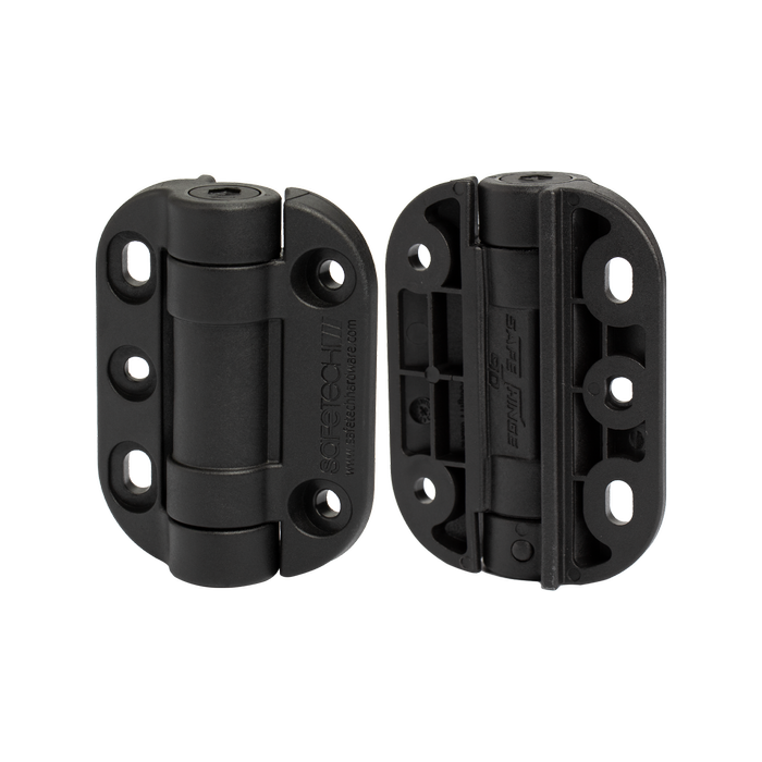 Safetech adjustable self closing hinges pair