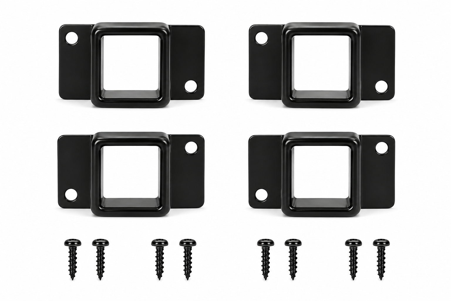 Tubular fence rail bracket Black