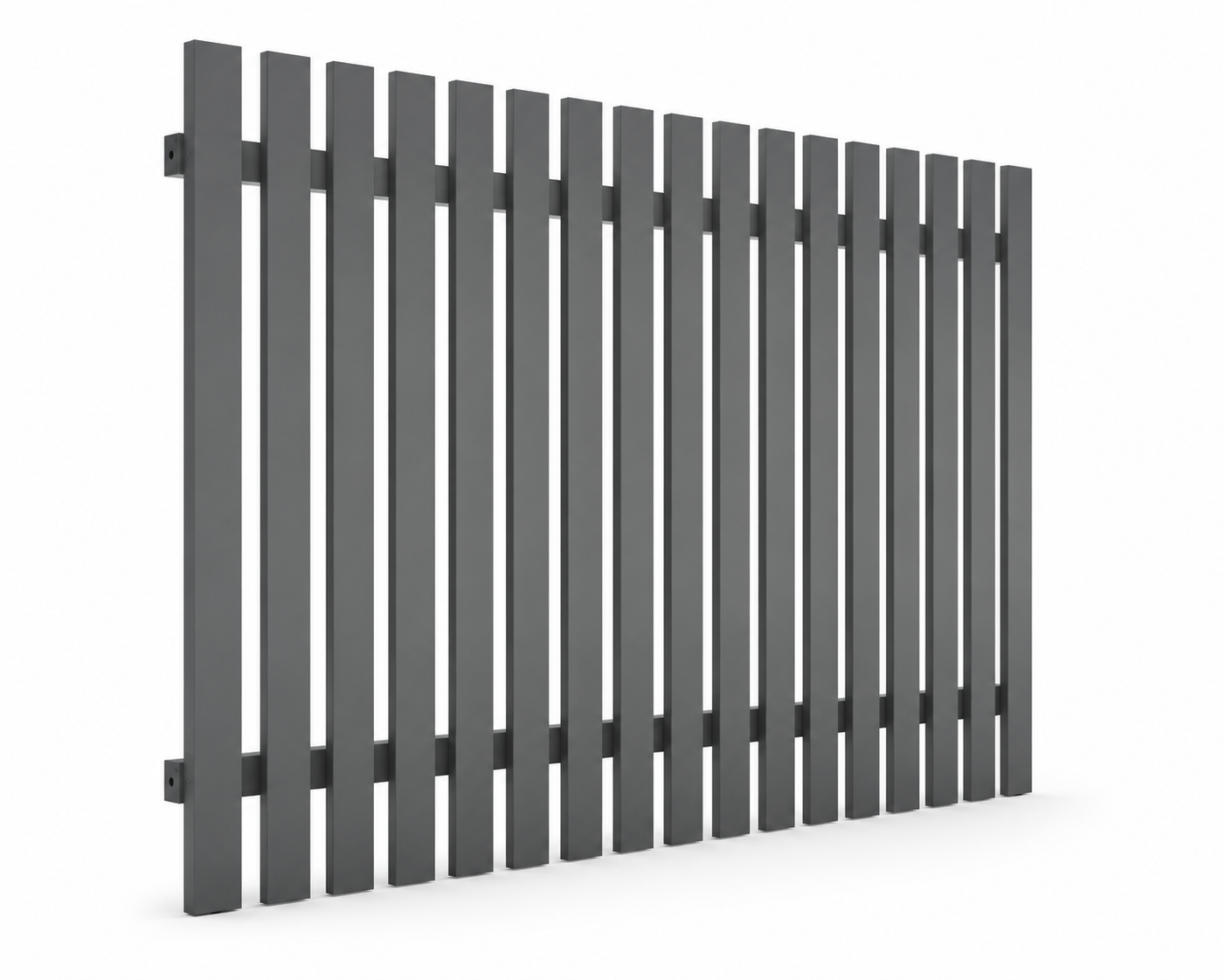 Slat Picket fence panel with fittings 65x16mm, 2.4x1.8m monument